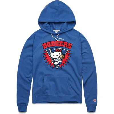 Homage Royal Hello Kitty X Los Angeles Dodgers Throw Burst Tri-blend Hoodie