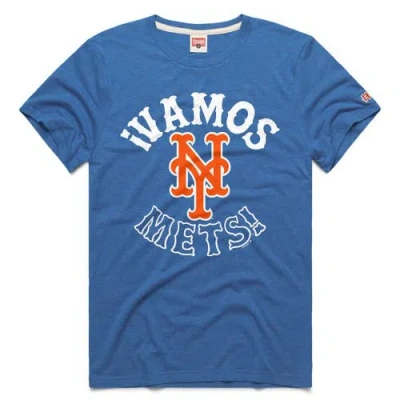 Homage Royal New York Mets Vamos Tri-blend T-shirt In Blue