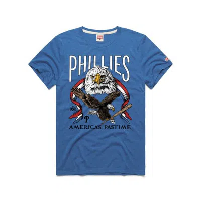 Homage Royal Philadelphia Phillies America's Pastime Tri-blend T-shirt
