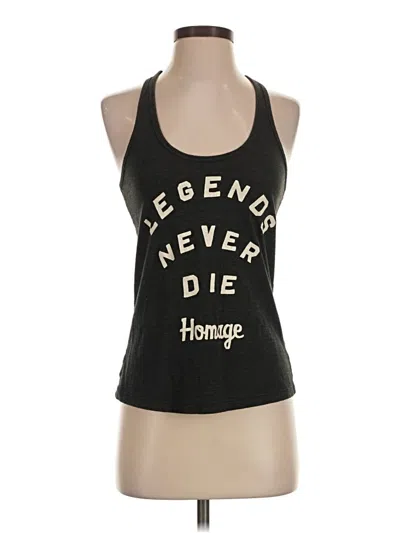 Pre-owned Homage Tank Top Black Halter Neckline Tops