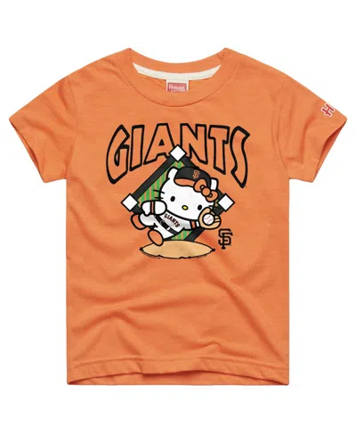 Homage Babies' Toddler Orange San Francisco Giants Hello Kitty X Mlb Tri-blend T-shirt