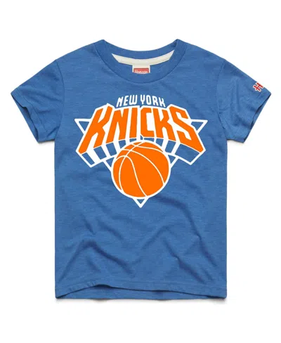 Homage Babies' Toddler Royal New York Knicks Logo Tri-blend T-shirt In Blue