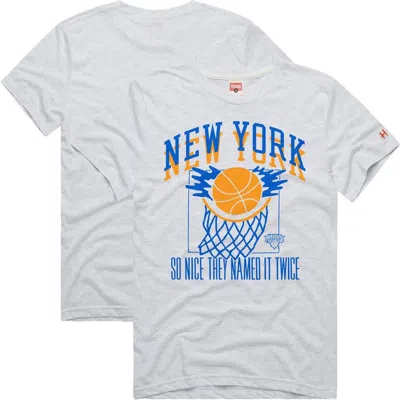 Homage Unisex   Ash New York Knicks Hometown Edition Tri-blend T-shirt In Gray