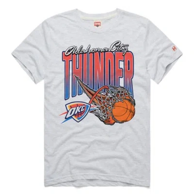 Homage Unisex  Ash Oklahoma City Thunder On Fire Tri-blend T-shirt