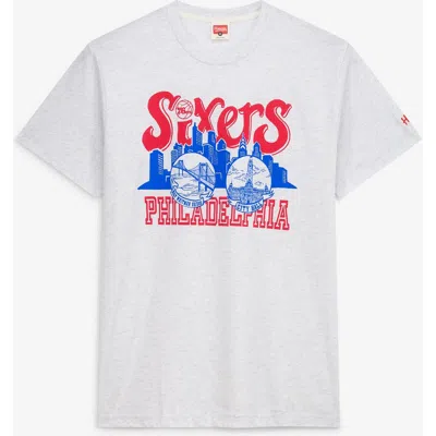 Homage Unisex  Ash Philadelphia 76ers Skyline T-shirt