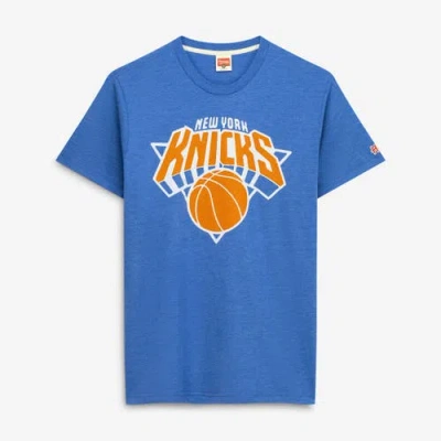 Homage Unisex  Blue New York Knicks Logo Tri-blend T-shirt