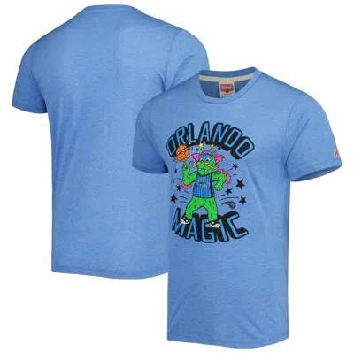 Homage Unisex  Blue Orlando Magic Team Mascot Tri-blend T-shirt