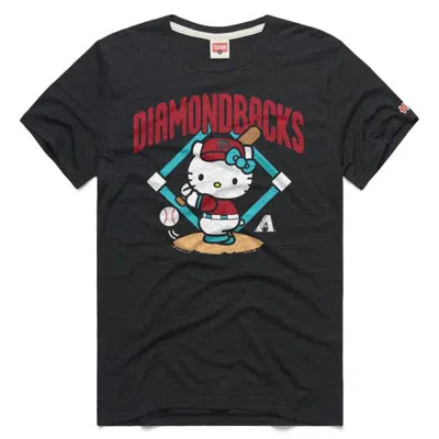 Homage Unisex  Charcoal Arizona Diamondbacks Hello Kitty Tri-blend T-shirt