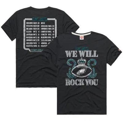 Homage Unisex  Charcoal Philadelphia Eagles 2026 Nfl Schedule Queen Tri-blend T-shirt