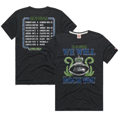 Homage Unisex  Charcoal Seattle Seahawks 2026 Nfl Schedule Queen Tri-blend T-shirt