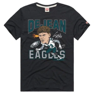 Homage Unisex  Cooper Dejean Charcoal Philadelphia Eagles Caricature Player Graphic Tri-blend T-shirt
