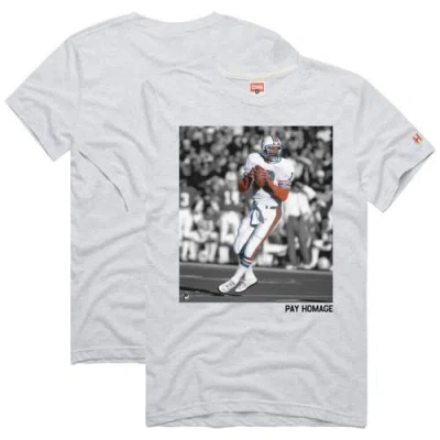 Homage Unisex  Dan Marino Ash Miami Dolphins Pay  Tri-blend T-shirt