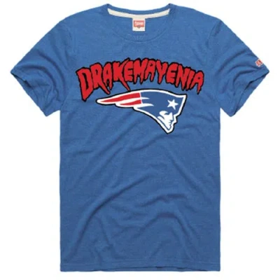 Homage Unisex  Drake Maye Royal New England Patriots Drakemayenia Tri-blend T-shirt In Blue