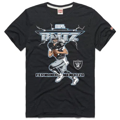 Homage Unisex  Fernando Mendoza Charcoal Las Vegas Raiders Nfl Blitz Player T-shirt In Black