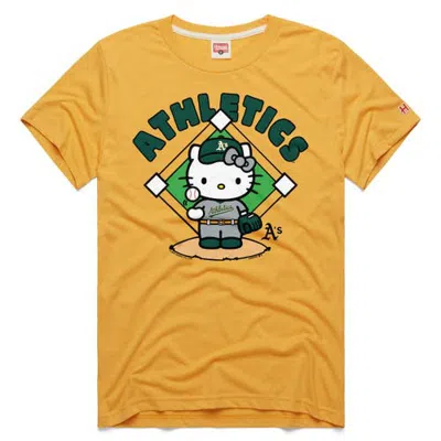 Homage Unisex  Gold Athletics Hello Kitty Tri-blend T-shirt