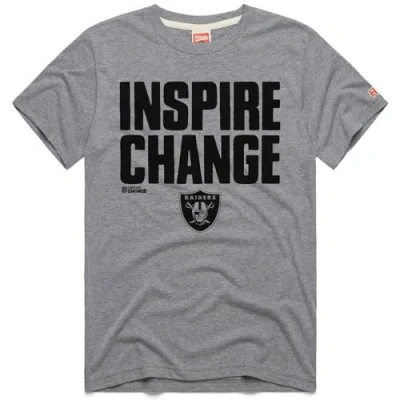 Homage Unisex  Gray Las Vegas Raiders 2024 Inspire Change Tri-blend T-shirt