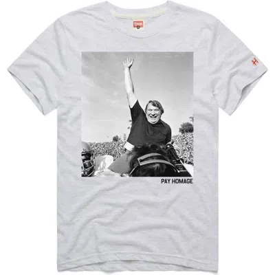 Homage Unisex  John Madden Ash Oakland Raiders Tri-blend T-shirt In Gray