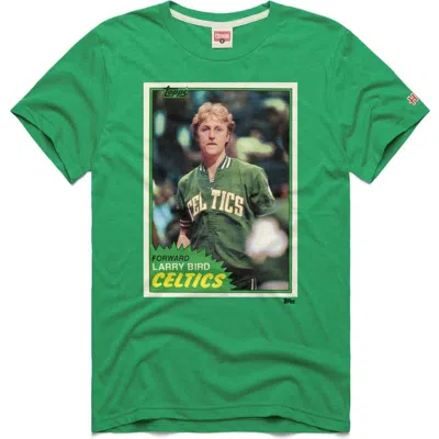 Homage Unisex  Larry Bird Green Boston Celtics Topps Trading Card Player Tri-blend T-shirt