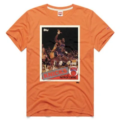 Homage Unisex  Patrick Ewing Orange New York Knicks Topps Trading Card Player Tri-blend T-shirt