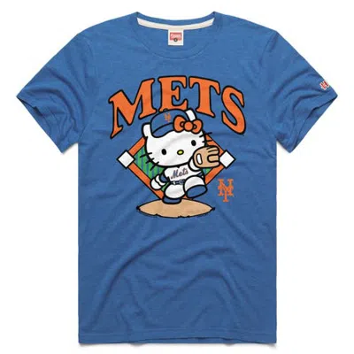 Homage Unisex  Royal New York Mets Hello Kitty Tri-blend T-shirt