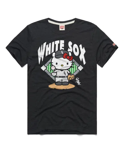 Homage Women's Chicago White Sox Hello Kitty Tri-blend T-shirt In Black