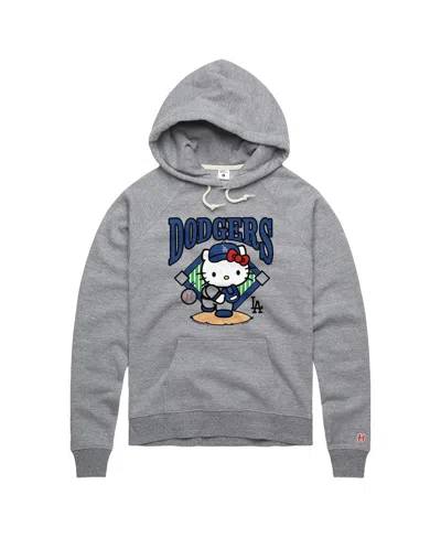 Homage Women's Gray Hello Kitty X Los Angeles Dodgers Pitch Tri-blend Hoodie
