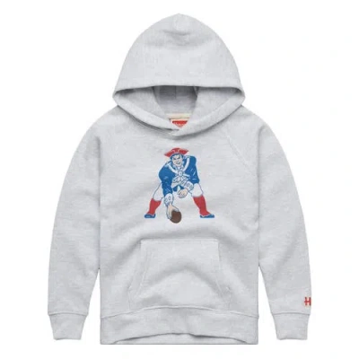 Homage Youth  Ash New England Patriots 1979 Tri-blend Hoodie In White