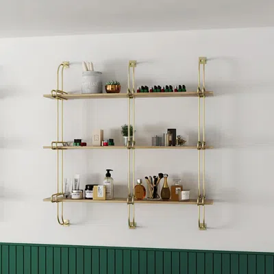 Homary 3-tier Luxury Floating Shelves Wall Shelf In Mdf Wall Mounted Shelves In Multi