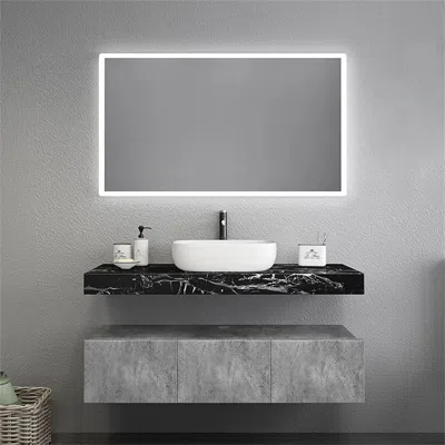Homary 48" Modern Floating Bathroom Vanity Set With Single Vessel Sink Wall Mounted In Gray