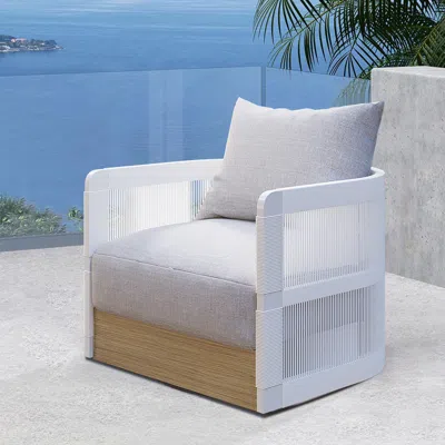 Homary 4-pieces Black & Gray Handwoven Pe Outdoor Swivel Chair Sofa 360 Degree Rotatable Coastal Patio Armc