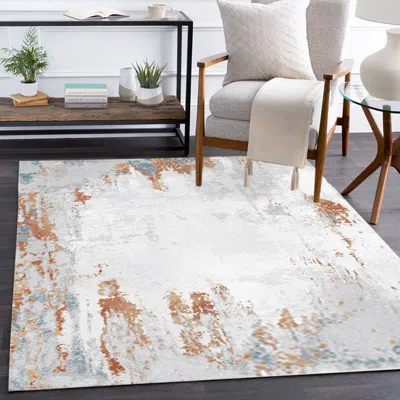 Homary 6' X 9' Modern Abstract Living Room Ink Painting Multi-colored Rectangle Area Rug In Neutral