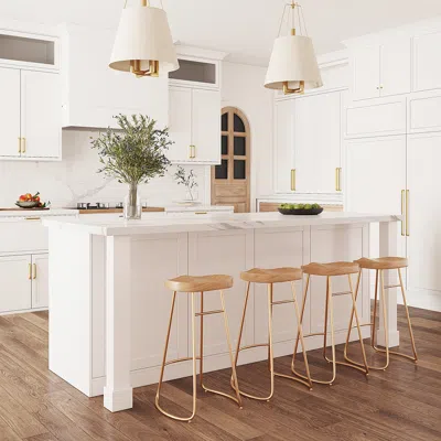 Homary 72'' Kitchen Lsland Marble Pattern With Wine Storage White Modern Large Kitchen Cabinet