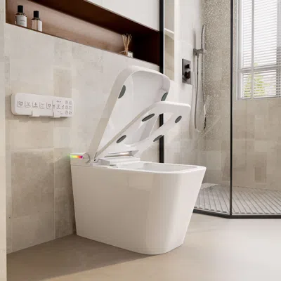 Homary Automatic One-piece Elongated Smart Toilet With Aromatherapy In White