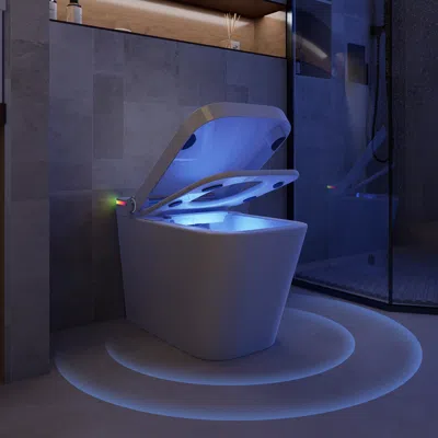 Homary Automatic One-piece Elongated Smart Toilet With Built-in Tank And Aromatherapy In White