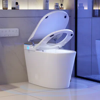 Homary Automatic Smart Bidet Toilet With Built-in Tank 1.27 Gpf In White