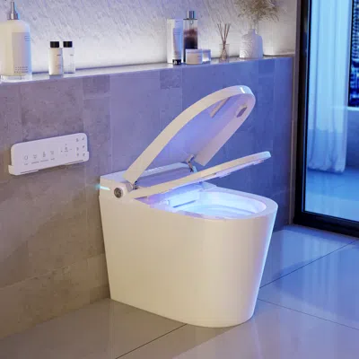 Homary Compact Smart Bidet Toilet With Automatic Flushing And Uv Sterilization In White
