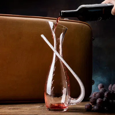 Homary Creative Wine Decanter With Silver Cystal-filled Handle