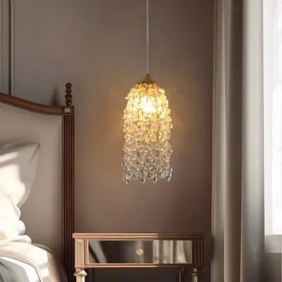 Homary Crystal 3-color Gold Droplets Pendant Light Gold Lighting