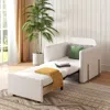 Homary Daybed With Trundle & Storage Pull Out Sleeper Sofa In White