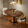 Homary Dining Set 36"-47" Solid Wood Extendable Dining Table With 2 Chairs In Brown
