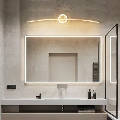 Homary Gold Bathroom Vanity Led Wall Light Modern Wall Sconce With White Silicone Shade