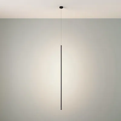 Homary Mini Cylinder Black Led Pendant Light Single Light