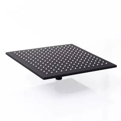 Homary Modern 12 Inches Rainfall Square Bathroom Rain Shower Head Solid Brass In Matte Black