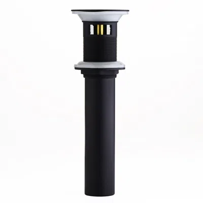 Homary Modern Solid Brass Pop Up Sink Drain With Overflow For Bathroom Sink In Matte Black