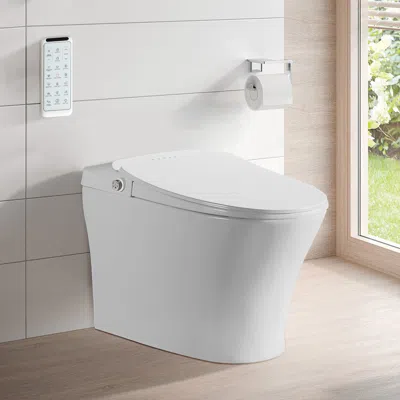 Homary Nexin C1 Tankless Smart Set Of 2  Floor Mounted Automatic Toilet Self Clean Smart Toilet In White