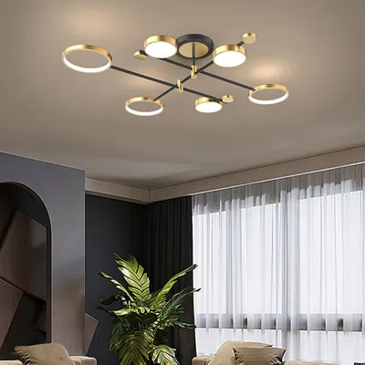 Homary Nordic Style Semi Flush Mount Lighting Gold Ceiling Light Fixture Led Ring In Multi