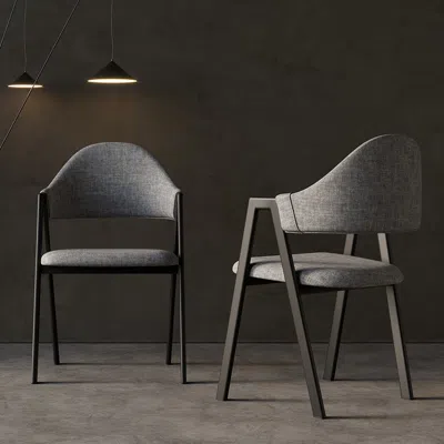 Homary Set Of 8 Linen Dining Chair Upholstered Curved Back Modern Gray Dining Room Chairs