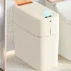 Homary Smart Touchless Trash Can Automatic Packing Motion Sensor Garbage Bin With Light Charge In White