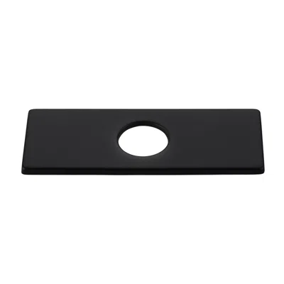 Homary Square Escutcheon Plate Bathroom Vanity Sink Faucet Hole Cover Deck Plate Matte Black