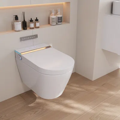 Homary Wall-mounted Smart Toilet With Heated Bidet Seat, Auto Flush, Foam Shield, Nozzle Sterilization & Se In White